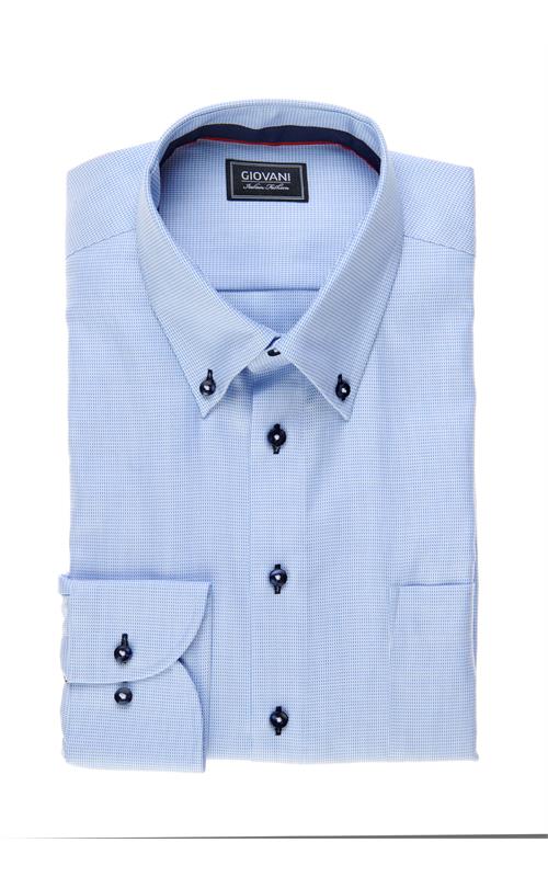 Gio Non Iron Shirt LS Slim Blue Light XL 